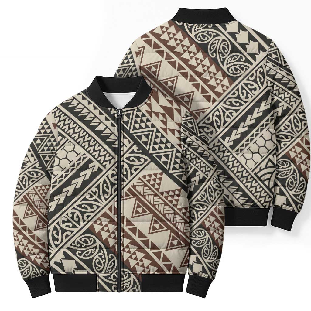 Niho Taniwha Kowhaiwhai Bomber Puffer Jacket - Aussie Hoodie