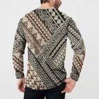 Niho Taniwha Kowhaiwhai Button Sweatshirt