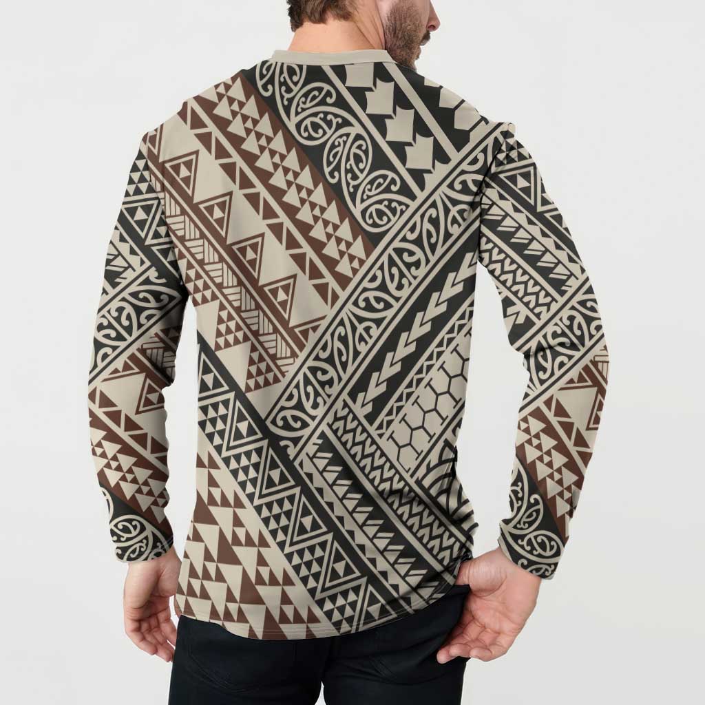 Niho Taniwha Kowhaiwhai Button Sweatshirt
