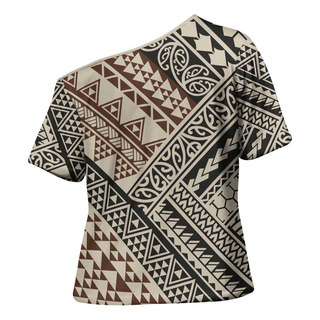 Niho Taniwha Kowhaiwhai Cross Shoulder Shirt - Aussie Hoodie