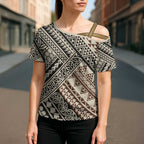 Niho Taniwha Kowhaiwhai Cross Shoulder Shirt - Aussie Hoodie