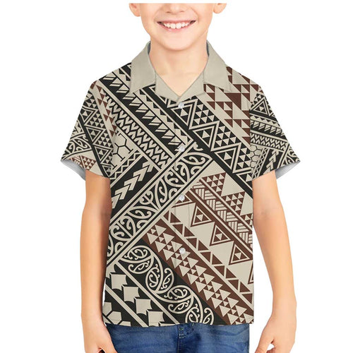 Niho Taniwha Kowhaiwhai Family Matching Mermaid Dress and Hawaiian Shirt