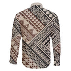Niho Taniwha Kowhaiwhai Family Matching Off The Shoulder Long Sleeve Dress and Hawaiian Shirt