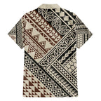 Niho Taniwha Kowhaiwhai Family Matching Off Shoulder Maxi Dress and Hawaiian Shirt