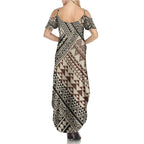 Niho Taniwha Kowhaiwhai Family Matching Summer Maxi Dress and Hawaiian Shirt