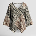 Niho Taniwha Kowhaiwhai Kimono Sleeve Blouse - Aussie Hoodie