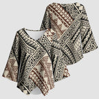 Niho Taniwha Kowhaiwhai Kimono Sleeve Blouse - Aussie Hoodie