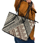Niho Taniwha Kowhaiwhai Leather Tote Bag