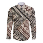 Niho Taniwha Kowhaiwhai Long Sleeve Button Shirt