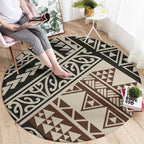 Niho Taniwha Kowhaiwhai Round Carpet