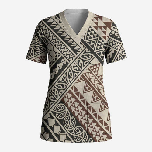 Niho Taniwha Kowhaiwhai Scrub Top - Aussie Hoodie