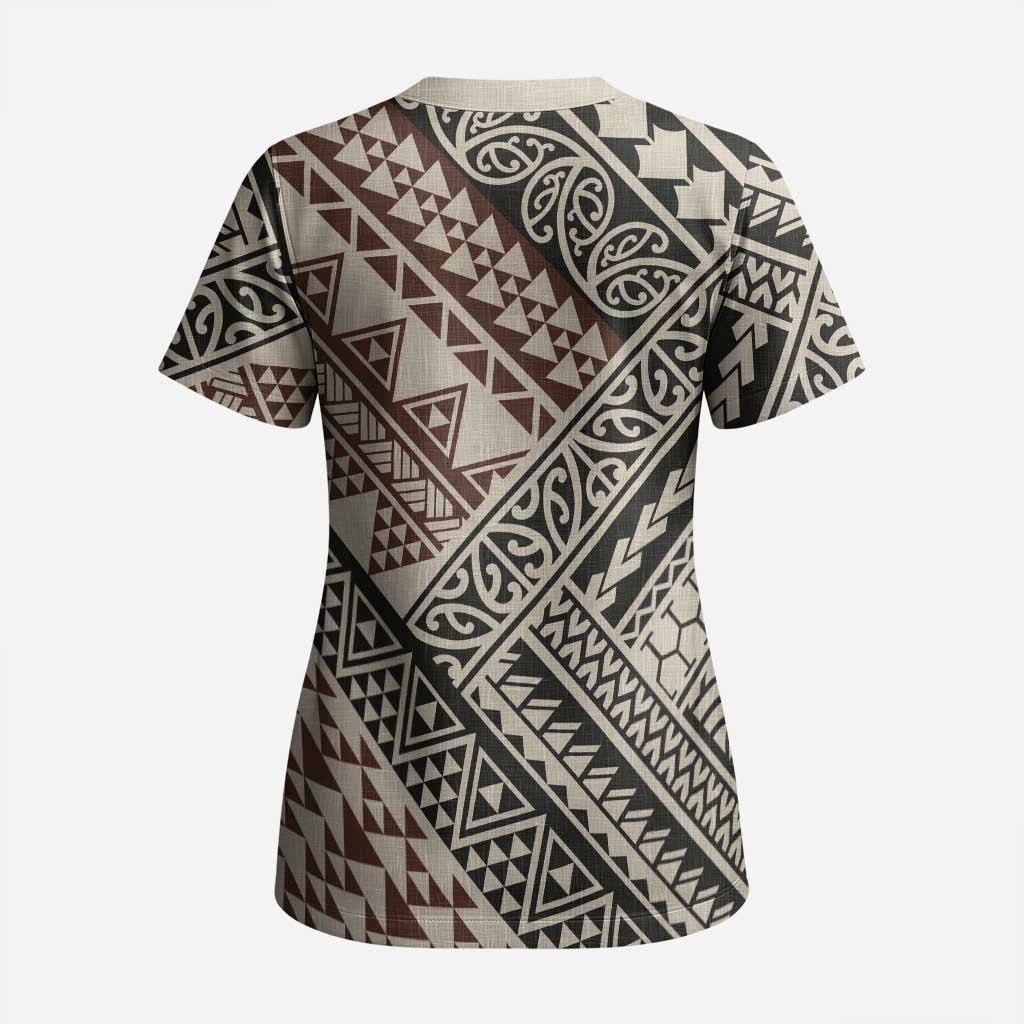 Niho Taniwha Kowhaiwhai Scrub Top - Aussie Hoodie