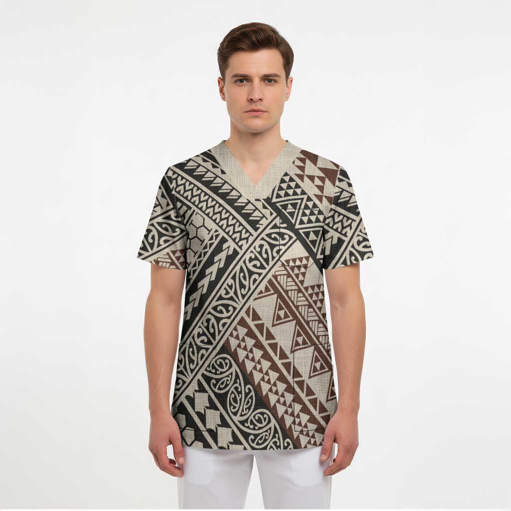 Niho Taniwha Kowhaiwhai Scrub Top - Aussie Hoodie