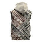 Niho Taniwha Kowhaiwhai Sleeveless Zip Hoodie LT9