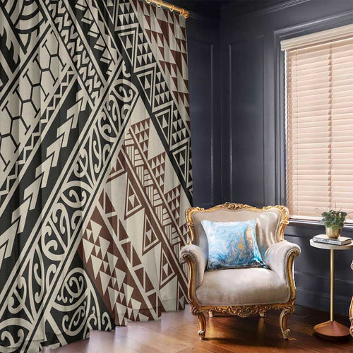 Niho Taniwha Kowhaiwhai Window Curtain