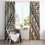 Niho Taniwha Kowhaiwhai Window Curtain