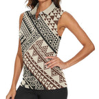 Niho Taniwha Kowhaiwhai Women Sleeveless Polo Shirt