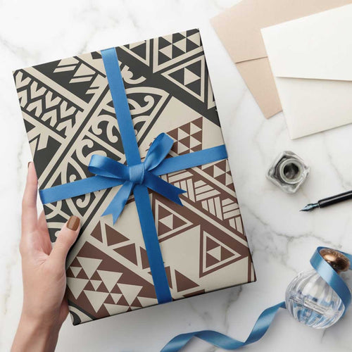 Niho Taniwha Kowhaiwhai Wrapping Paper - Aussie Hoodie