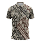Niho Taniwha Kowhaiwhai Zipper Polo Shirt - Aussie Hoodie