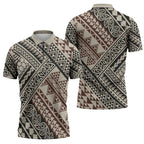 Niho Taniwha Kowhaiwhai Zipper Polo Shirt - Aussie Hoodie