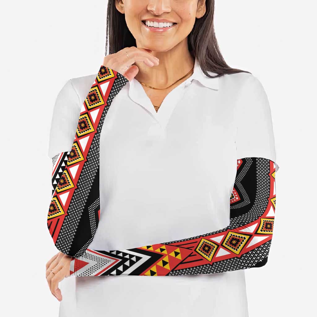 Niho Taniwha Taniko Motif Arm Sleeves - Aussie Hoodie