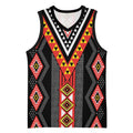 Niho Taniwha Taniko Motif Basketball Jersey - Aussie Hoodie