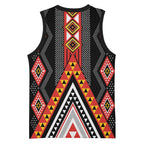 Niho Taniwha Taniko Motif Basketball Jersey - Aussie Hoodie