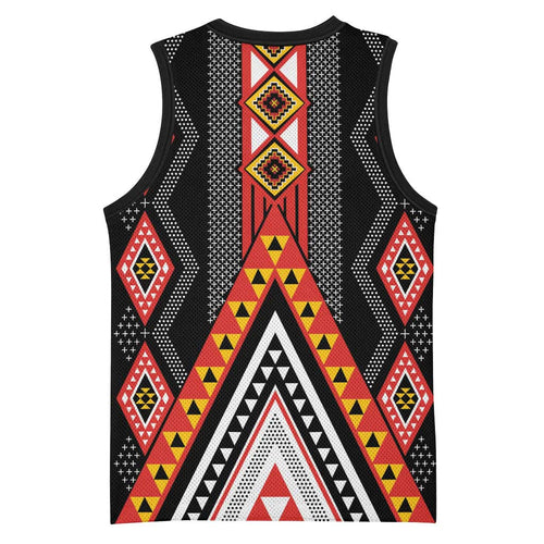 Niho Taniwha Taniko Motif Basketball Jersey - Aussie Hoodie