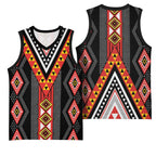 Niho Taniwha Taniko Motif Basketball Jersey - Aussie Hoodie