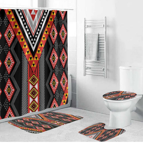 Niho Taniwha Taniko Motif Bathroom Set - Aussie Hoodie