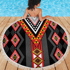 Niho Taniwha Taniko Motif Beach Blanket