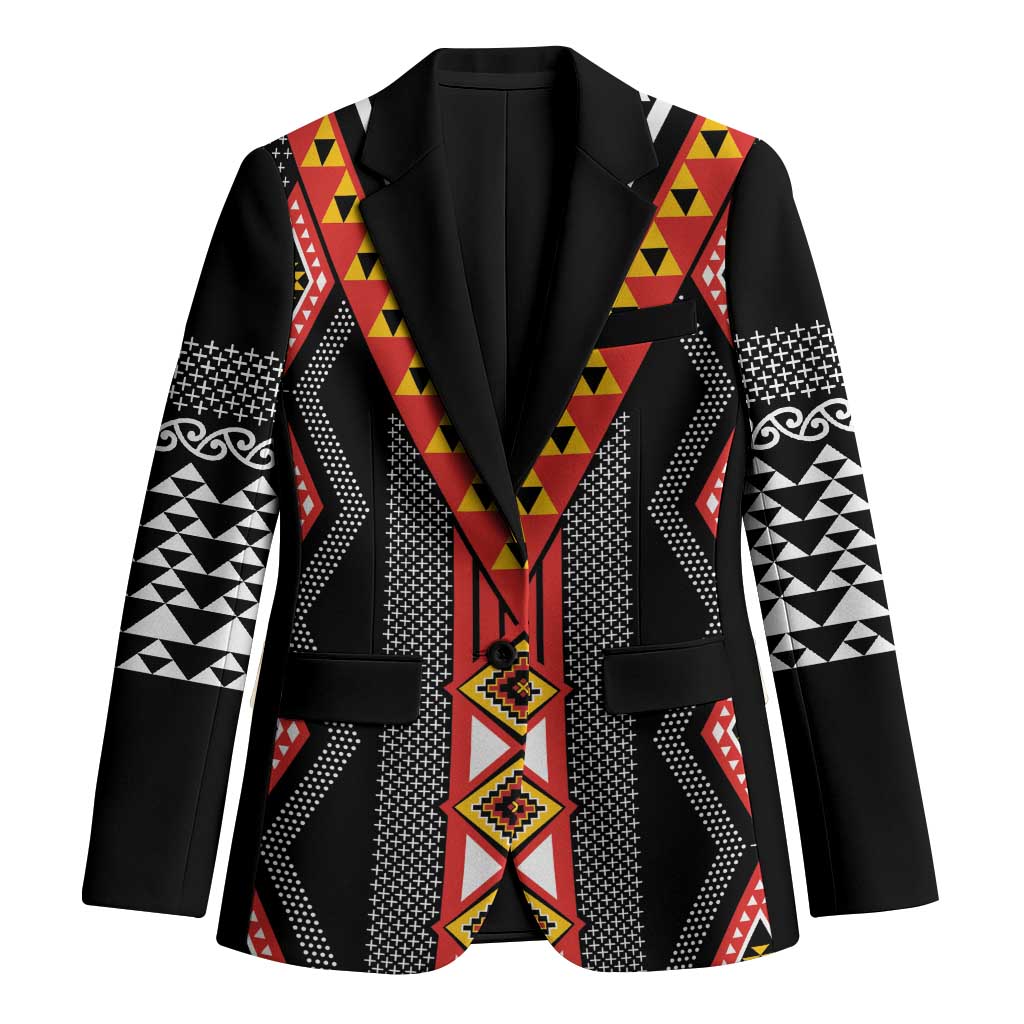 Niho Taniwha Taniko Motif Blazer - Aussie Hoodie