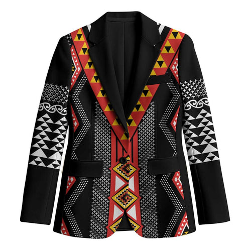 Niho Taniwha Taniko Motif Blazer - Aussie Hoodie