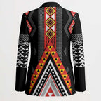 Niho Taniwha Taniko Motif Blazer - Aussie Hoodie