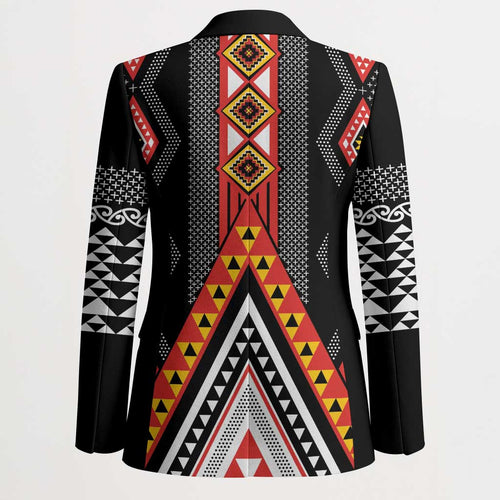 Niho Taniwha Taniko Motif Blazer - Aussie Hoodie