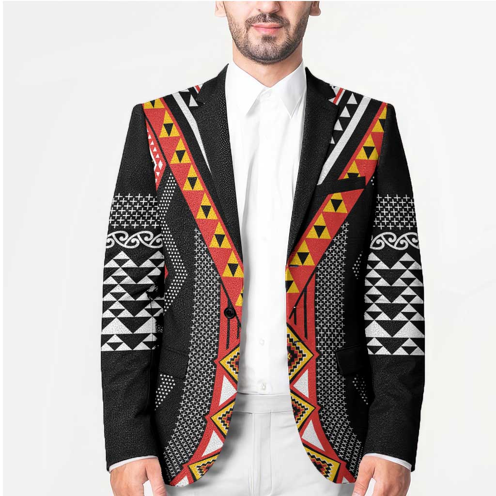 Niho Taniwha Taniko Motif Blazer - Aussie Hoodie