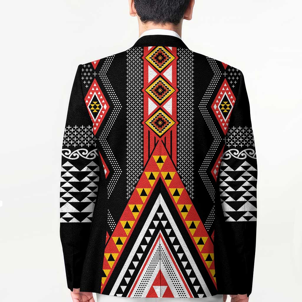 Niho Taniwha Taniko Motif Blazer - Aussie Hoodie