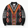 Niho Taniwha Taniko Motif Bomber Puffer Jacket - Aussie Hoodie