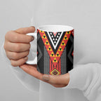 Niho Taniwha Taniko Motif Ceramic Mug - Aussie Hoodie
