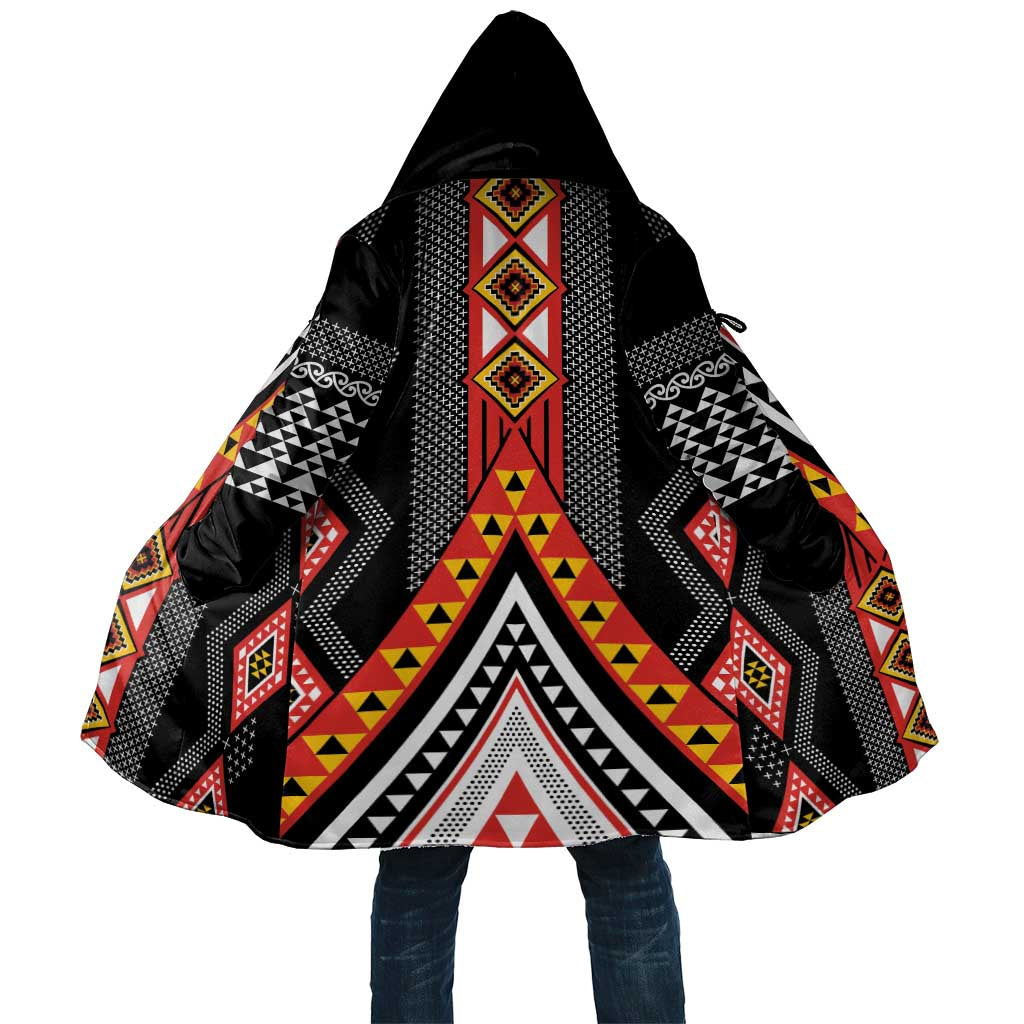 Niho Taniwha Taniko Motif Cloak - Aussie Hoodie