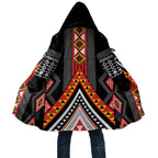 Niho Taniwha Taniko Motif Cloak - Aussie Hoodie
