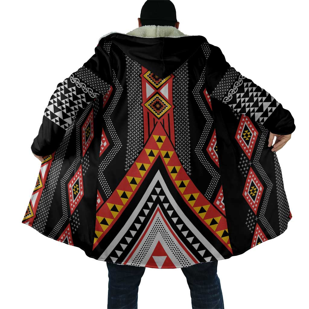 Niho Taniwha Taniko Motif Cloak - Aussie Hoodie