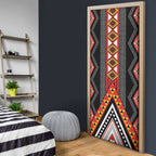 Niho Taniwha Taniko Motif Door Cover - Aussie Hoodie