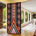 Niho Taniwha Taniko Motif Door Cover - Aussie Hoodie