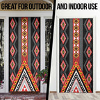 Niho Taniwha Taniko Motif Door Cover - Aussie Hoodie