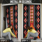 Niho Taniwha Taniko Motif Door Cover - Aussie Hoodie