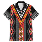 Niho Taniwha Taniko Motif Family Matching Mermaid Dress and Hawaiian Shirt