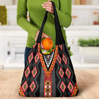 Niho Taniwha Taniko Motif Grocery Bag