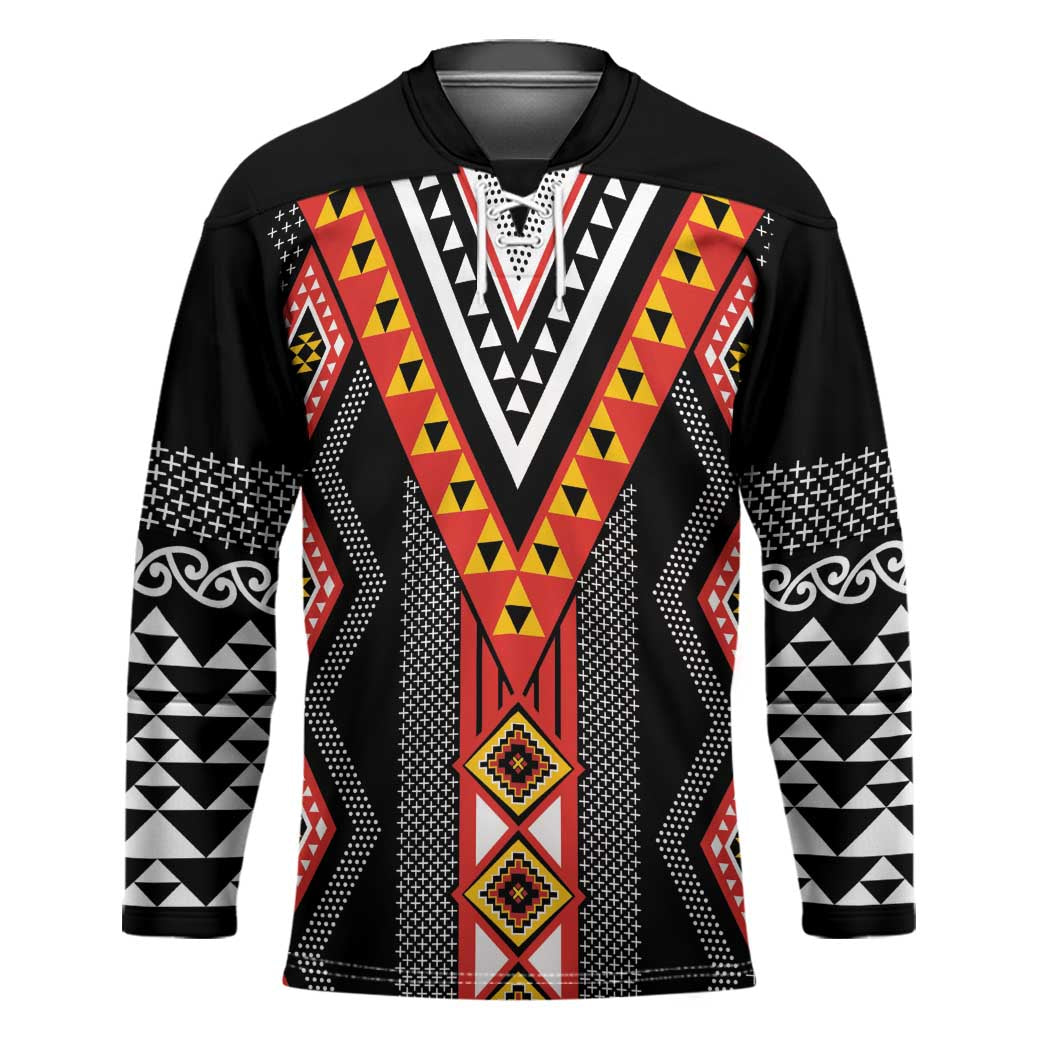 Niho Taniwha Taniko Motif Hockey Jersey - Aussie Hoodie