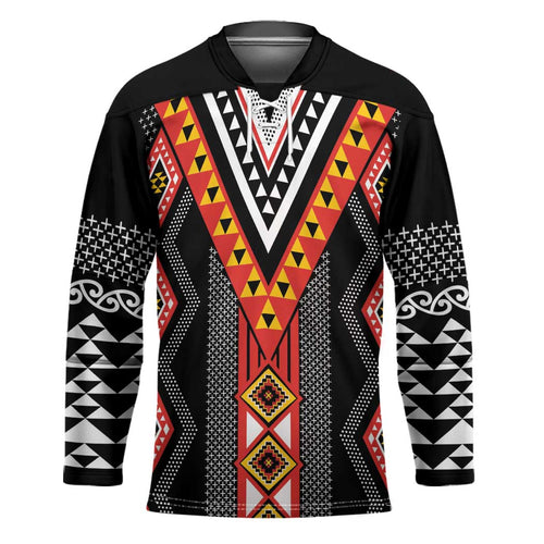 Niho Taniwha Taniko Motif Hockey Jersey - Aussie Hoodie